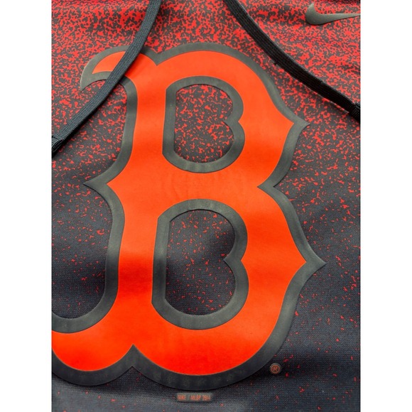 Nike Boston Red Sox MLB Performance Hoodie Mens Medium Red Navy B Logo - Picture 2 of 5